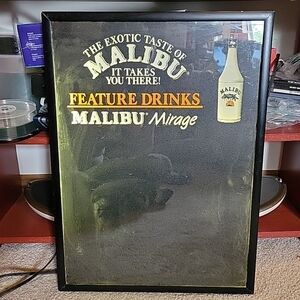 Malibu light up drink sign AMS Seerite Testrite Instrument CO. Inc Malibu Mirage